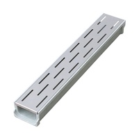 Petit drain de caniveau en plastique en forme de U avec grille en acier inoxydable ou composite pour le drainage des toits et des jardins