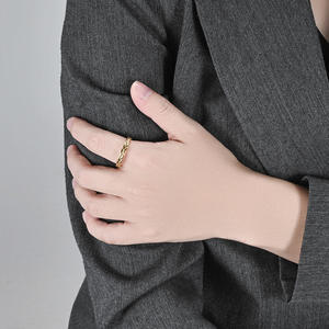 European Style Minimalist Woven Titanium Steel <b>Ring</b> Unisex Gift Jewelry - Product Image 3