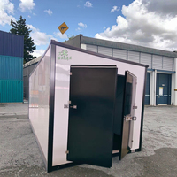 Conteneur de stockage modulaire sur mesure, unité de stockage en acier à assembler par boulons avec porte enroulable pour le stockage d'équipements extérieurs
