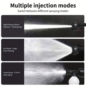 เครื่องฉีดน้ำแรงดันสูงแบบพกพา พร้อมแบตเตอรี่แบบชาร์จได้ 1500*10mAh ปืนฉีดน้ำล้างรถ - Product Image 3