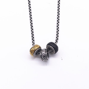 yunnique <b>Titanium</b> Steel Rotatable Charm Pendant Gold Silver Black Round Unisex Everyday Wear Jewelry 8mm GZYP-0957 - Product Image 5