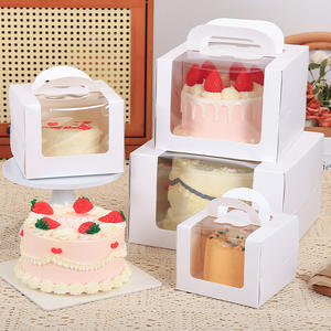 Scatola per Torta di Compleanno Trasparente Stile Basque, Portatile, in Materiale Alimentare, Trend su Internet - Product Image 2