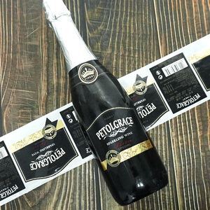 สติกเกอร์กระดาษพรีเมียมแบบม้วน ลายสเก็ตช์วาดมือ ปั๊มนูน สีและขนาดตามสั่ง สำหรับขวดไวน์แดงและสุราคุณภาพสูง - Product Image 3