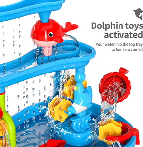 Mesa de Juegos de Arena y Agua de 3 Niveles, Juguete de Playa, Mesa de Juegos de Arena y Agua para Niños, para Actividades Divertidas en el Patio Trasero - Product Image 2