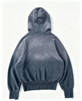 Tendance 2026 : Sweat à capuche court oversize demi-zippé délavé à l'acide, épaules tombantes, en molleton bouclette, avec logo personnalisé, style streetwear Y2K, vente en gros