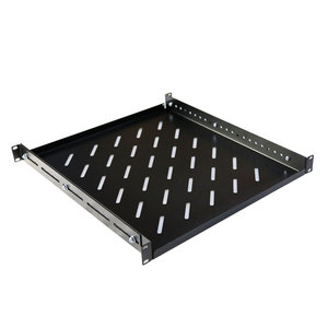 Étagère fixe noire de 19 pouces, étagère coulissante 1U 2U, plateau cantilever pour accessoires de racks de serveurs, plaque de chargement 250mm 300mm 350mm - Product Image 4