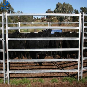 5 6 바 휴대용 아연 도금 파이프 울타리 말/가축 스톡 패널 및 농장 게이트 - Product Image 6