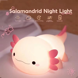 Lámpara Nocturna LED de Silicona con Forma de <span class=keywords><strong>Ajolote</strong></span>, 10 Piezas, Luz Cálida, Energía Solar, Creativa, para Niños, Bebés y Sala de Estar - Product Image 2