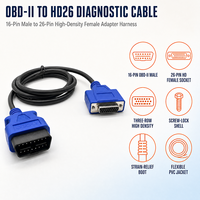 Câble de diagnostic OBD2 16 broches mâle vers DB26 femelle 493113, faisceau de câblage pour outil de diagnostic automobile J1962