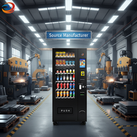 Máquina Expendedora Pequeña con Pantalla Táctil Anti-Vandalismo, para Snacks y Bebidas, Cuerpo de Acero Industrial, Cumple con ADA, Monitoreo Remoto SDK, UVend