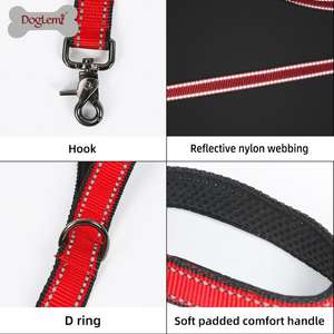 Delux-Juego de correa reflectante para perros, correa de nailon para mascotas con asa acolchada y luces duraderas - Product Image 4