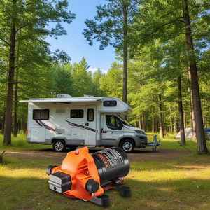 Bomba de agua de 12V, 1.8GPM, 6.81L/min, de 3 cámaras con diafragma y interruptor de presión para sistemas eléctricos de RV - Product Image 2