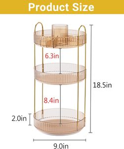 Light Luxury Rotating Cosmetic <b>Storage</b> Rack PP Jewelry Box for Bathroom Household Standing Type <b>Storage</b> <b>Bins</b> - Product Image 4