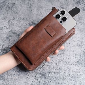 Wholesale Custom Large Capacity Waterproof Phone Bag Zipper <b>Vintage</b> PU Leather Fashion Coin <b>Purse</b> Multi-Function Men's Card - Product Image 4