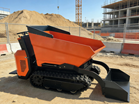 Transporteur à chenilles en caoutchouc robuste pour terrains accidentés et projets de construction