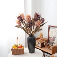 CL57003 Tige de fleur d'ananas artificielle, branche florale tropicale exotique pour la décoration de la maison, de l'hôtel, du mariage, du vase