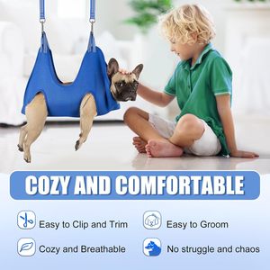 Hamac de toilettage pour chien en gros, sécurisé, en polyester et acier inoxydable, pour harnais suspendu, coupe-<span class=keywords><strong>ongles</strong></span>, support de retenue - Product Image 2
