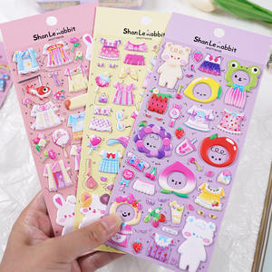 Ensemble d'autocollants de fête pour enfants, étiquette imprimée en mousse 3D avec Logo, <span class=keywords><strong>Kawaii</strong></span> - Product Image 6