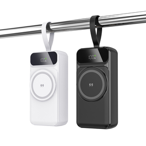 PD22.5W Fast <b>Charging</b> 30000mah Power Bank Built in 3 <b>Cable</b> Digital Display With Lanyard Wireless 15W Charge Powerbank - Product Image 1