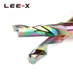 Цветные концевые фрезы DLC с одной канавкой, карбидные фрезы для станка с ЧПУ, 4*25*50 мм для алюминиевой концевой фрезы с одной канавкой - Product Image 2