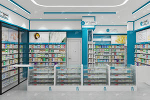ชั้นวางอุปกรณ์ตกแต่งร้านขายยาประหยัดพื้นที่ชั้นวางอุปกรณ์ตกแต่งร้านขายยา02-DYJYS002สำหรับร้านขายยาดีไซน์ภายใน - Product Image 5