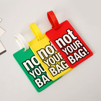 Étiquette de bagage en PVC souple, étiquette de bagage en caoutchouc souple, étiquette de bagage personnalisée en PVC souple avec motif de carte d'embarquement de dessin animé