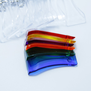 7 Color Transparent Plastic Keychain With Chain For Lottery Scratch Cards Business Gift Promotional Item - Product Image 3