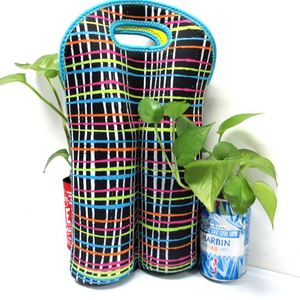 Wine Carrier Tote Bag Two <b>Bottle</b> Insulated Neoprene Wine/Water <b>Bottle</b> Holder for Travel with Secure Carry Handle - Product Image 1