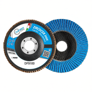 Disque à lamelles classique Fervi Zircocer 115 mm sans fer pour ponçage de l'acier inoxydable - Product Image 1