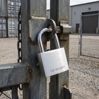 Cadenas en aluminium robuste personnalisable, étanche, antirouille, avec anse renforcée, à clé, pour porte, entrepôt, armoire, vente en gros OEM