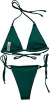 Ensemble de maillots de bain 2 pièces pour femme, personnalisé, avec cordon de serrage, string, bikini, OEM, ODM, fabricants de maillots de bain OEM