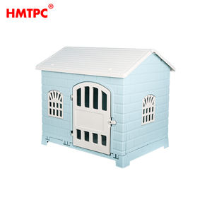 Nichoir pour chien 2-en-1 intérieur/extérieur avec sol surélevé et toilette intégrée - Abri pour chiot en plastique pour une gestion facile des déchets - Product Image 4