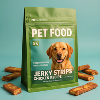 Sacs en aluminium personnalisés OEM de 500g, 1kg, 2kg, 5kg pour aliments pour animaux de compagnie (chiens et chats) avec fermeture éclair et scellage huit côtés