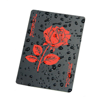 Tarjeta de visita de PVC negro personalizada con holograma digital UV impreso, material plástico, característica de tarjeta magnética