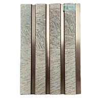 Panneau mural 3D étanche personnalisé PS PVC décoration intérieure prix d'usine persiennes au charbon de bois matériau plastique étanche à l'humidité