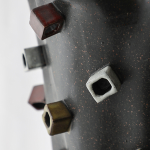 Jarrón de cerámica <span class=keywords><strong>negro</strong></span> Retro grande para el hogar, oficina, arreglo floral, decoración, centros de mesa de boda y <span class=keywords><strong>jarrones</strong></span> de lugar - Product Image 6