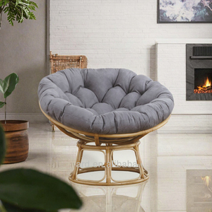 Housse de coussin ronde en mousse rembourrée et tricotée pour chaise Papasan, idéale pour l'extérieur et l'hôtellerie - Product Image 3