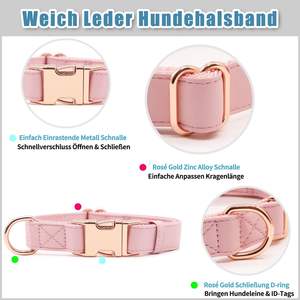 Collier de chien à motifs de luxe populaire Logo personnalisé collier de chien à boucle en métal en cuir PU durable avec support de sac de merde de chien - Product Image 2