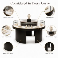 Vitrine de présentation de bijoux en verre sur mesure de grande taille avec éclairage LED, cadre en acier inoxydable durable et respectueux de l'environnement pour les magasins de détail