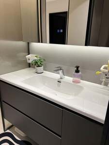 Advanced Gray Solid Color Custom China Factory Wholesale Smart Mirror Dressing Bathroom <b>Cabinet</b> - Product Image 5