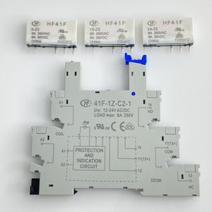 Relais miniature HF41F, directement de l'usine, 5A 12V/24V DC SPDT, relais pour circuit imprimé, pour les acheteurs mondiaux - Product Image 1