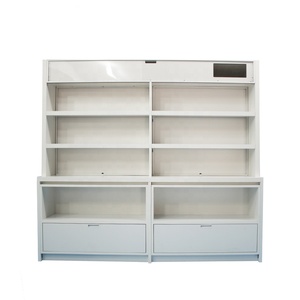 Yiree personnalisé clinique magasin de médecine bois mdf peinture enduit blanc led lumière affichage <span class=keywords><strong>pharmacie</strong></span> étagères <span class=keywords><strong>armoire</strong></span> murale - Product Image 1