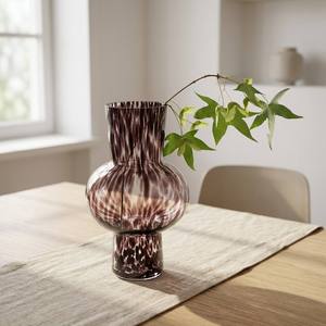 Ensemble <span class=keywords><strong>de</strong></span> 2 vases en verre effet encre, style Mid-Century Modern, forme champignon ventrue, pour la décoration intérieure - Product Image 2