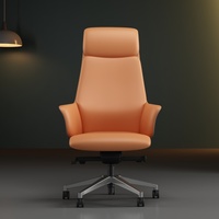Chaise de bureau en cuir beige de haute qualité, chaise de bureau ergonomique blanche avec soutien lombaire