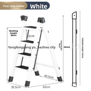 سلم متعدد الوظائف قابل للطي على شكل حرف A للاستخدام المنزلي، مقعد درج، حامل زهور، مصنوع من الحديد المقوى، يتحمل وزن 150 كجم، بيع مباشر من المصنع - Product Image 6