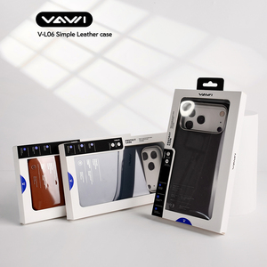 Funda de Cuero Lisa V-L06 para iPhone 17 16 15 Pro Max Air, Carcasa Magnética para Móvil, Venta al Por Mayor, Fundas para Teléfono - Product Image 6