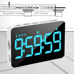 Temporizador de Cocina Digital Recargable XREXS, Cronómetro con Pantalla LED, 3 Niveles de Brillo, 4 Niveles de Volumen, Control con Botones Magnéticos - Product Image 2