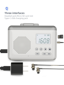 Lecteur de cassette stéréo rétro mini avec arrêt automatique, enregistreur portable, enregistrement vocal externe sur carte Micro SD, MP3 Walkman - Product Image 5