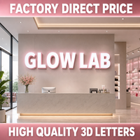 Enseigne personnalisée en lettres 3D à éclairage frontal LED, étanche IP65, pour extérieur, devanture de magasin, signalétique commerciale pour salon de beauté, studio de maquillage