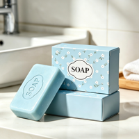 Boîte cadeau rigide en papier kraft brun imprimé sur mesure, écologique, en gros, avec finition UV pour l'emballage de savon en barre
